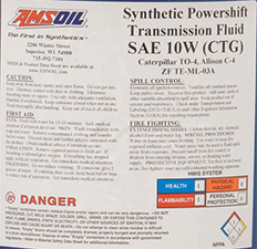 SAE10W synthetic powershift transmission fluid